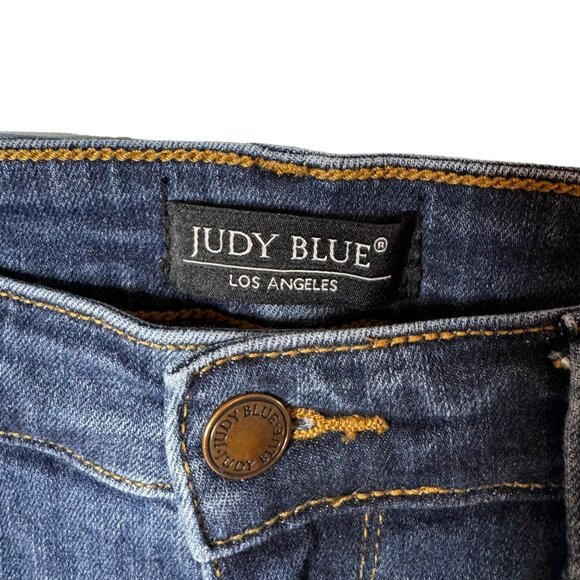 Judy Blue Jeans Sz 32 Relaxed Fit High‎ Rise Dark Wash Stretch 32x27 - Picture 5 of 16